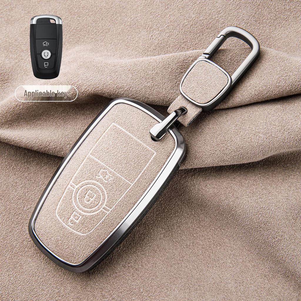 Premium Sheepskin Key Cover for Ford Explorer ST, Edge L, Mondeo EVOS