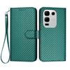 For Infinix Note 50x 5G Wallet Case with Strap Carbon Fiber Texture Leather Mobile Cover
