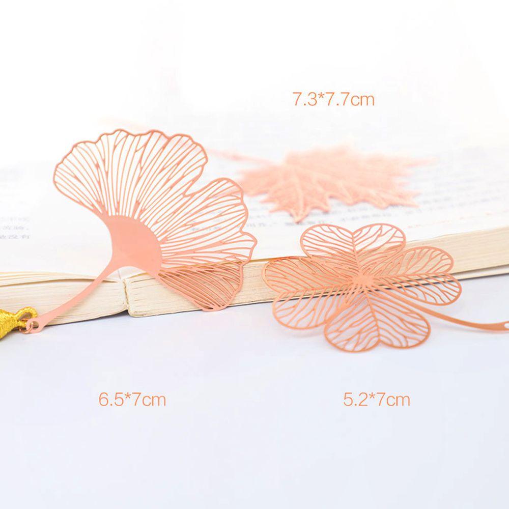 Канцелярские принадлежности Розовое золото Держатель для книг с кисточкой Китайский стиль Листовая металлическая закладка