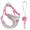Cartoon Cat Chest Straps Big Eyes Dog Harness and Leash Set Dog Harness Vest  Four Seasons