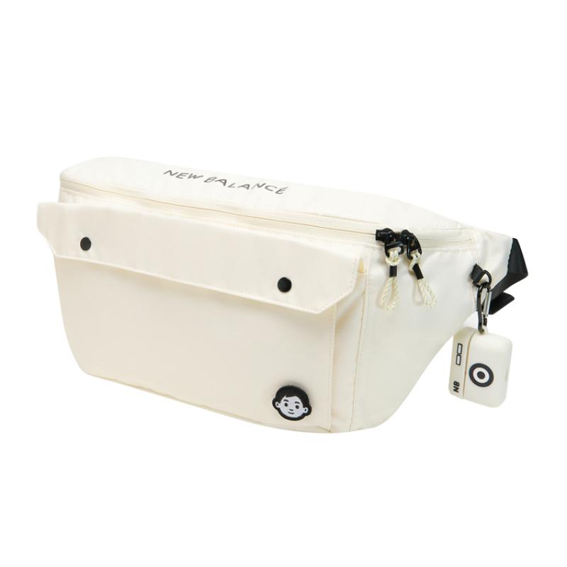 New Balance Сумка на плечо из коллаборационной ткани Noritake, сумка кроссбоди, поясная сумка обычного размера, унисекс, цвет слоновой кости, New Balance LAB13601-RSI