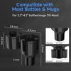 DYLEN Car Cup Holder Expander, 2 In 1 Cup Holder Adapter Extender For Car With Expandable Ert, Fits Yeti, Hydroflask And Other Large Water Bottles &