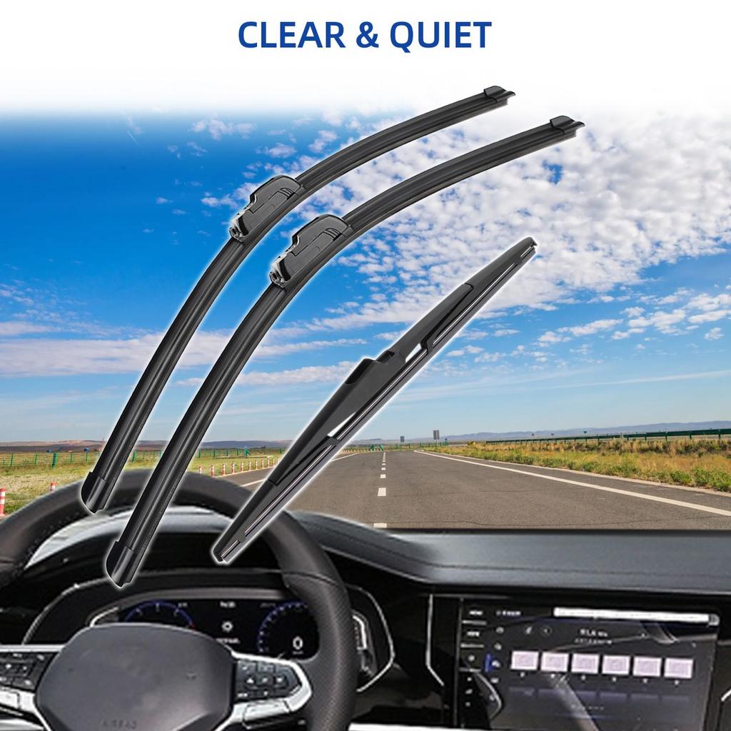 3PCS For Hyundai Santa Fe DM 2012-2017 26" 14" 13" Front Rear Wiper Blades Windshield Windscreen Window Cutter Accessories 2013 2014 2015 2016 2017