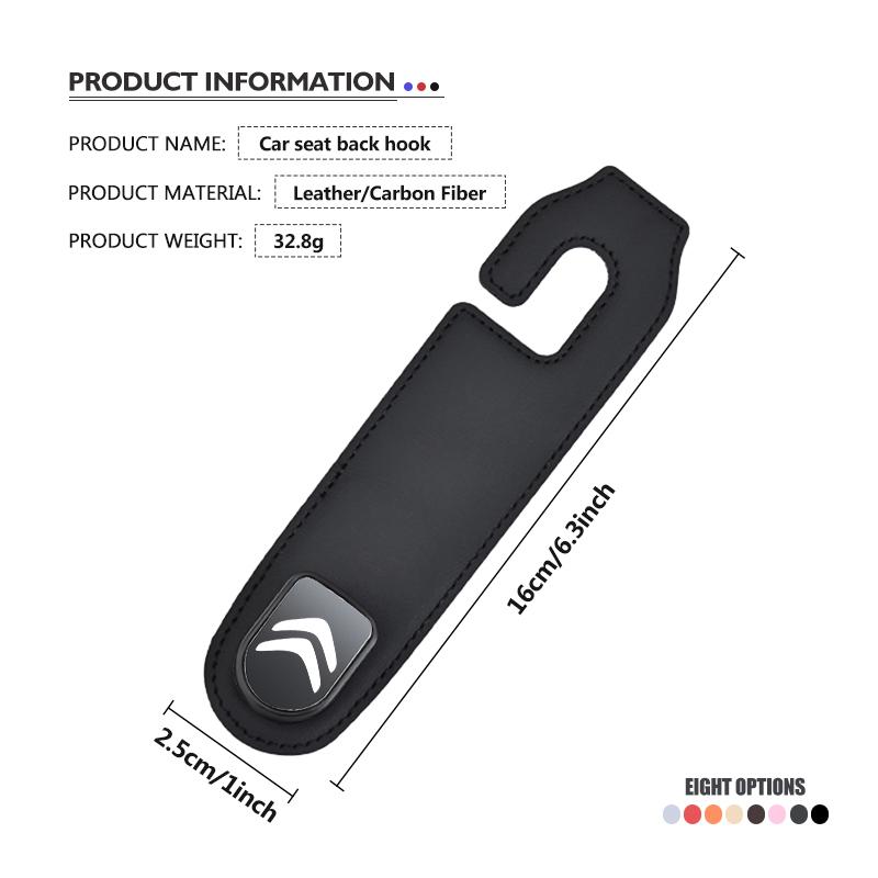 Car Rear Seat Storage Hanging Hook Handbag Clothes Bracket For Citroen C4 C3 C5 C1 C2 C6 VTS C4L DS3 DS4 DS5 Grand Berlingo
