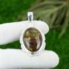 День матери Сделка Овальный кулон из серебра 925 пробы с натуральной фруктовой яшмой для дочери