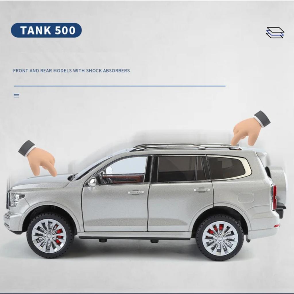 1/24 Танк 500 Hi4-T Внедорожник Металлическая Модель Автомобиля Литая Металлическая Игрушка Внедорожники Модель Автомобиля Симуляция Звука и Света Подарки для Детей