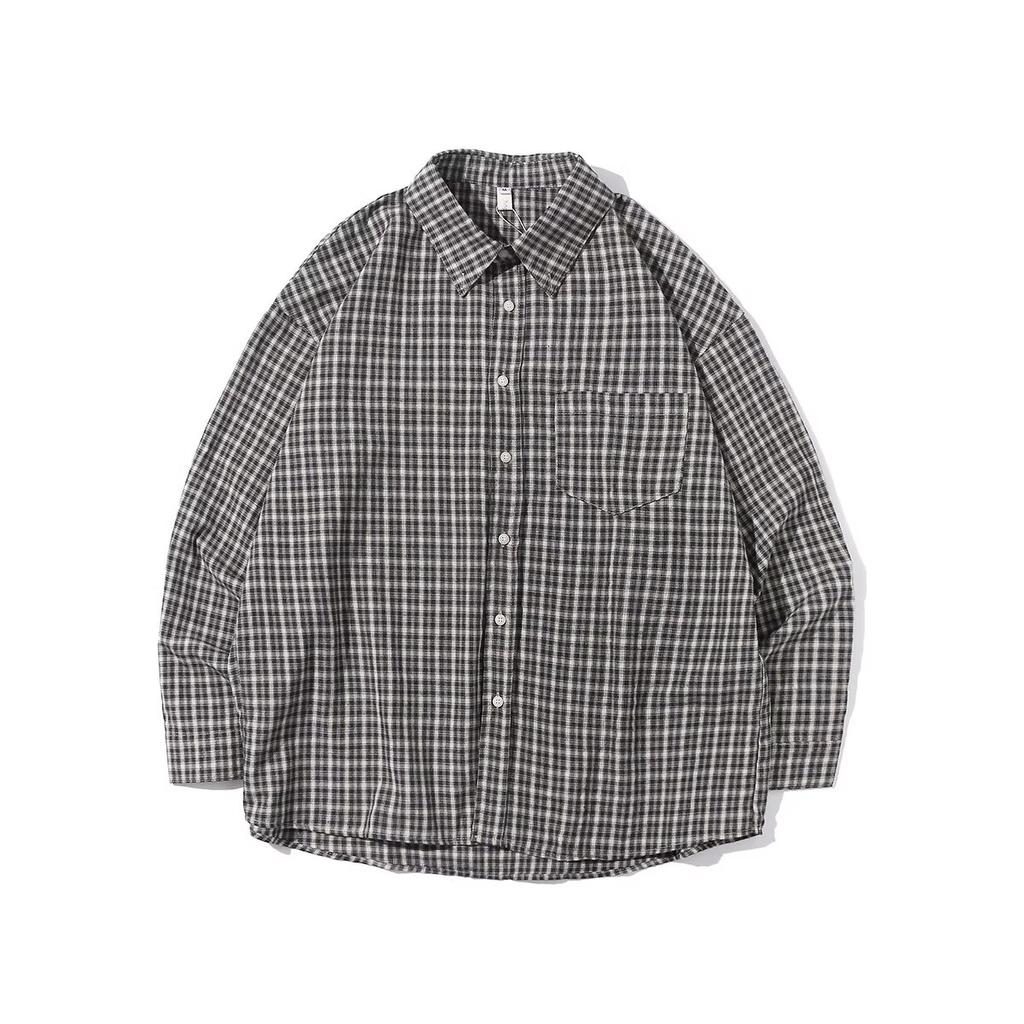 Рубашка в клетку в японском стиле Nanhe, мужская, с длинными рукавами, весна-осень, высококачественная, молодежная, свободная, повседневная, розовая куртка