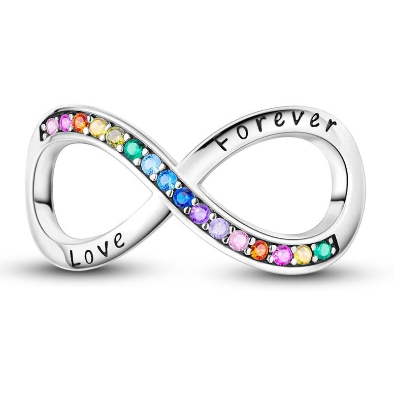 Copper Eternal Symbols Charms Beads Forever Love Sunflower Feather Dangle Fit Original Bangle Bracelet Diy Jewelry