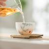 Ice Jade Porcelain Hand Painted Teacup Master Cup Tea Tasting Cup Handmade Flower Rhyme Single Cup Home Office Kung Fu Teacup