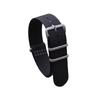 Dense Waffle Pure Nylon NATO Strap with Gunmetal Sandblasted Buckle - Waterproof Military One-Piece Watch Band