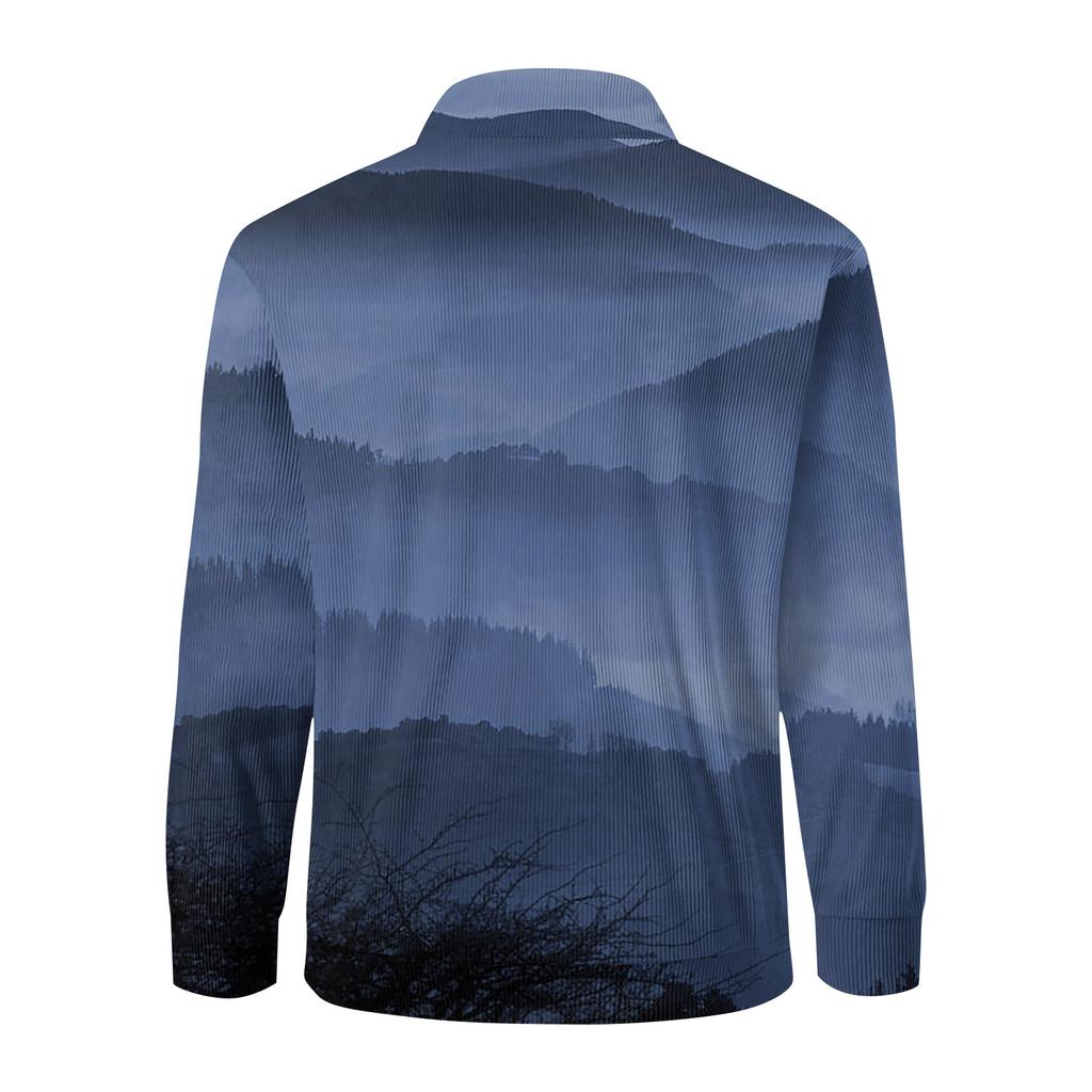 Мужская повседневная толстовка в стиле ретро с градиентным принтом