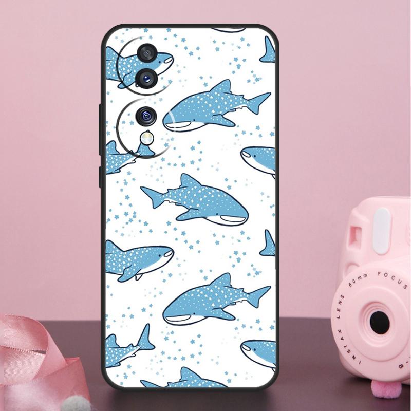 Чехол со китовыми акулами для Honor 90 70 50 10 Magic 5 Lite Magic 6 Pro X7 X8 X9 X6a X7a X8a X9a X9b X8b