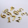 1PC Gold Door Address Door Number Sign 0 To 9 3D Street Numer Plate Tag Sticker Digit Number Hotel