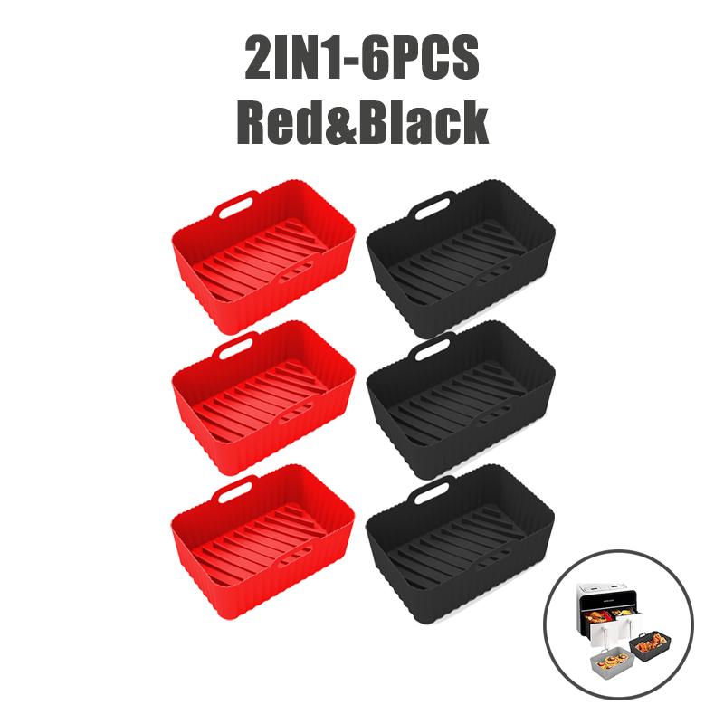 Силиконовые вкладыши для аэрофритюрницы пищевого класса для двойной аэрофритюрницы Ninja, антипригарные аксессуары для корзины аэрофритюрницы для Ninja