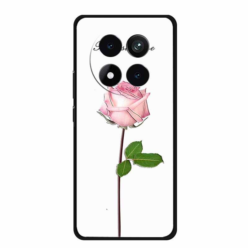 3D Emboss Case For Xiaomi Redmi Note 15 Phone Case Flowers Black Silicone Soft Back Cover Coque For Redmi Note 15 Pro Plus Case