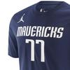 Jordan Лука Дончич #77 Даллас Маверикс НБА Баскетбольная футболка с круглым вырезом и коротким рукавом Мужские топы Темно-синий CV9973-421