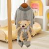 Spring and Autumn Pocket Three-dimensional Bear Four-legged Clothing Puppy Dog Homewear Breathable German Velvet Cat Warm Pet Clothes