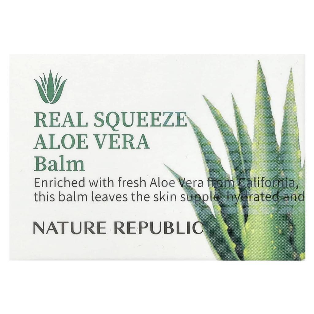 Nature Republic Real Squeeze Aloe Vera Balm, 0.88 Oz (25 G)