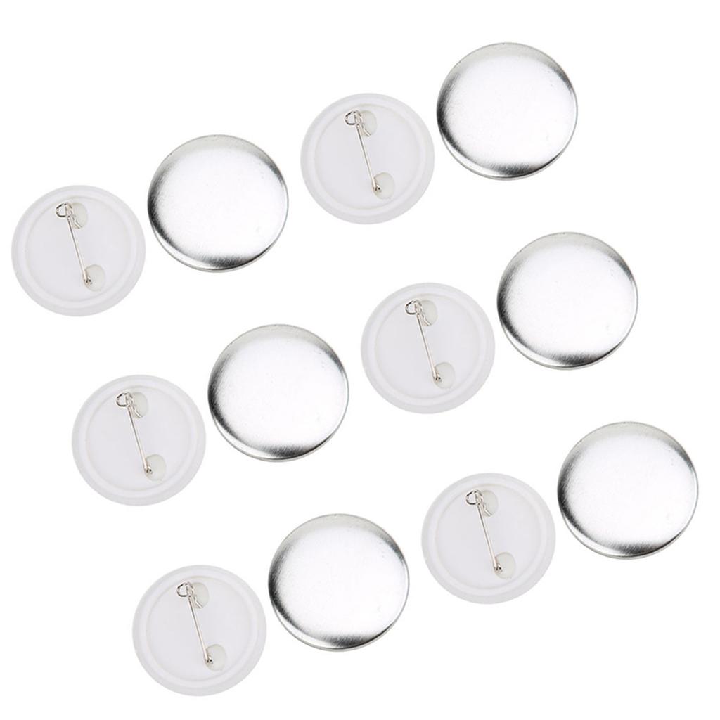 100 Sets 37mm Badge Pin Button Parts Badge Making Supplies DIY Crafts Materials