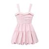 Fashion Style 2024 Summer New Arrival Female Laminated Decoration Pendant Balloon Sling Mini Dress 3435324