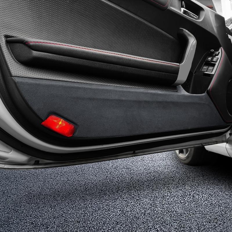 Накладки на нижнюю часть дверей от пинков для Subaru BRZ Для Toyota GT86 2012-2020 Защитные накладки на двери Замшевые наклейки Коврики Аксессуары