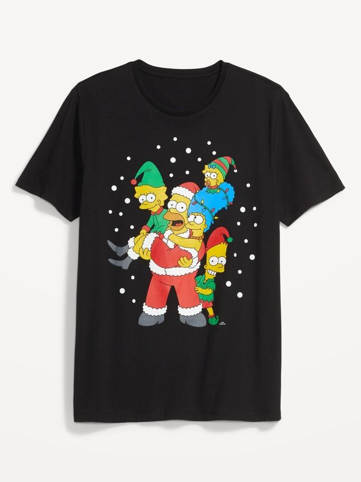 Simpsons Family Merry Christmas For All Cotton Black S234XL Unisex Shirt KN171 Unisex T-Shirt