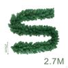 2,7 м Рождественская гирлянда Искусственный плющ Без подсветки Зелень Подвесное Рождественское украшение для перил