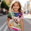 T-shirt Top Short Sleeve Horse Summer Kawaii Fashion T-shirt Girls' Clothing Children's T-shirt