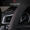 Car Black 38cm PU Leather Steering Wheel Cover Skidproof Comfortable Car-styling