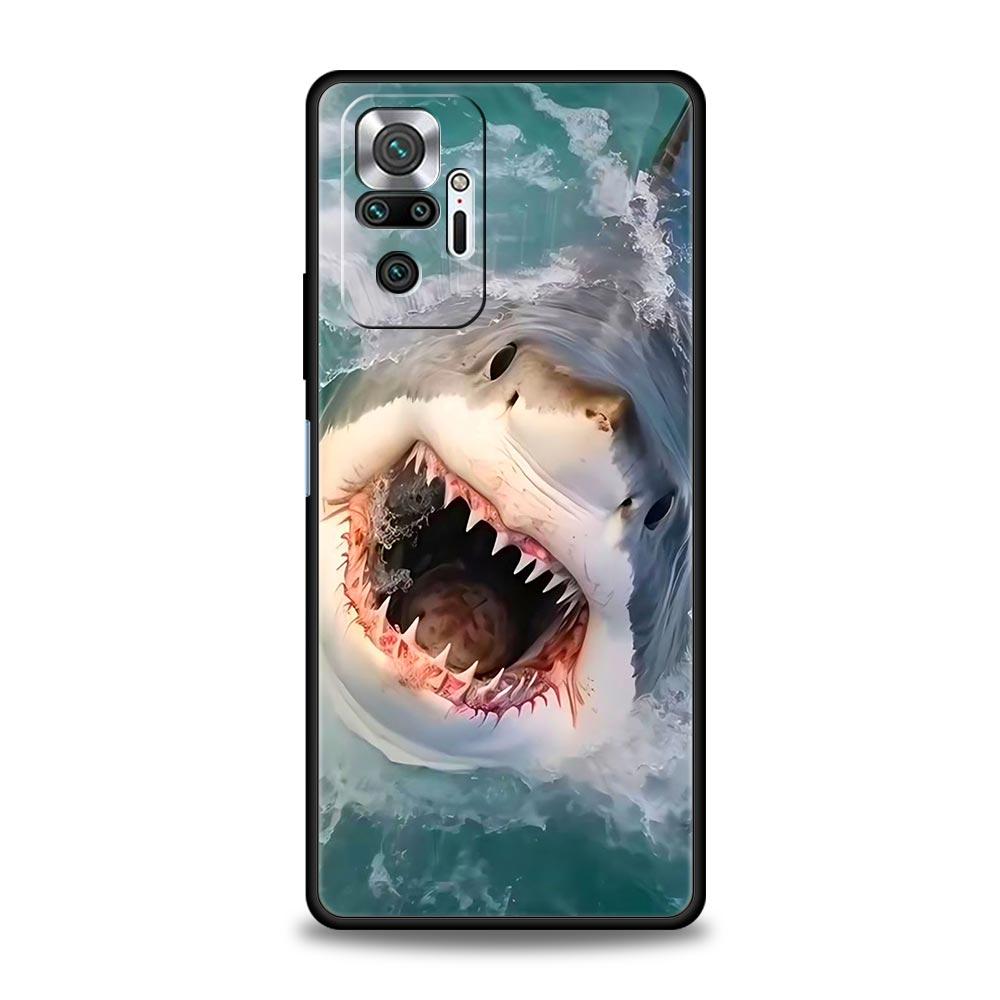 Чехол для телефона в виде акулы для Xiaomi Redmi Note 15 14 13 12 5G 11 10 Pro Plus 4G 9S 14C 13C 12C 10C Мягкий чехол из ТПУ