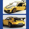 1/32 Scale 911 GT2 RS Diecast Car Model Toy, Pull Back Toy Vehicle with Sound and Light for Kids Toddler Boys Girls Gift Collection