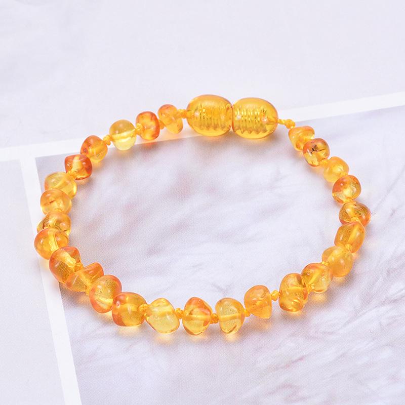 Children's Natural Baltic Amber Baby Bracelet - Irregular DIY Design