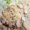 Rose Quartz Gemstone 925 Sterling Silver Plated Gifted Women Bracelet Jewelry NST-J2H1174