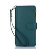 Multi Card Zippered Wallet with Short Hand Rope and Long Hanging Rope Phone Cover Case for iPhone Series/Samsung Series