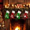 Christmas Stockings with Hooks Oversized Christmas Stockings Festive Christmas Stocking with Snowflake Santa Claus for Holiday