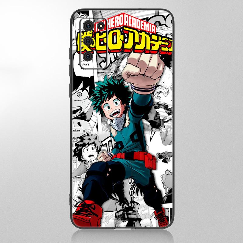 Чехол My Hero Academy Midoriya для Samsung Galaxy A12 A02S A22 A32 A52 A72 A71 A51 A41 A31 A21 A11 A50 A70 A10S A20S, черный чехол