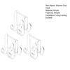 3Pcs Acrylic Shower Door Hooks High Strength Strong Load-bearing Simple Installation Towels