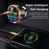 Автомобильное зарядное устройство UYUXIO с несколькими портами USB C, 6 в 1, с дисплеем напряжения, быстрая зарядка с вольтметром для iPhone 17 16 Samsung
