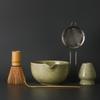DiDiBirDi Matcha Tea Ceremony Includes Matcha Matcha Whisk Matcha Bamboo Traditional Bamboo and Stainless Steel Sieve Set, 5-Piece Set, Bowl, Stand,