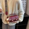 Ретро маленькая сумка женская 2025 новая высококлассная портативная сумка-бостон модная универсальная плечевая сумка-мессенджер цилиндрическая сумка