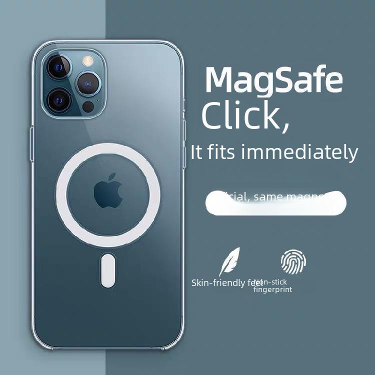 "Прозрачный магнитный чехол MagSafe для iPhone 12-16, анимация 13, 14 Pro и 15 акриловый"