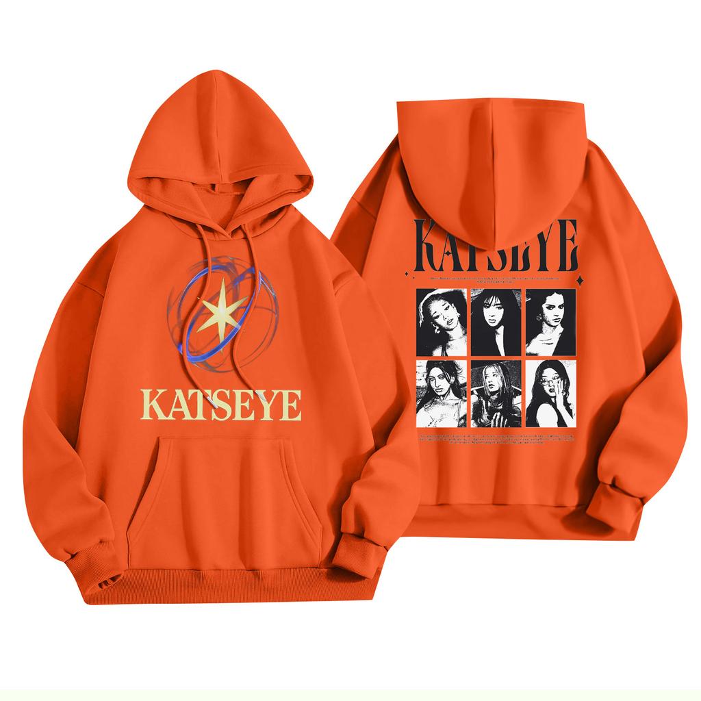 Унисекс Модный Легкий Пуловер с Длинным Рукавом и Карманами Толстовка с Принтом