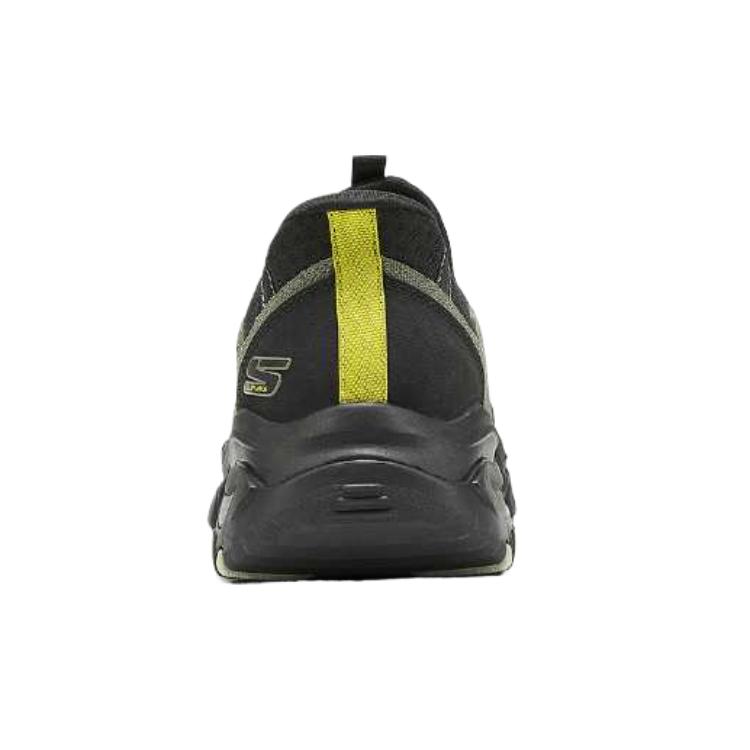 Skechers Сетчатые синтетические кожаные уличные функциональные мужские ботинки на толстой подошве с круглым носком, дышащие. 237778C-OLBK