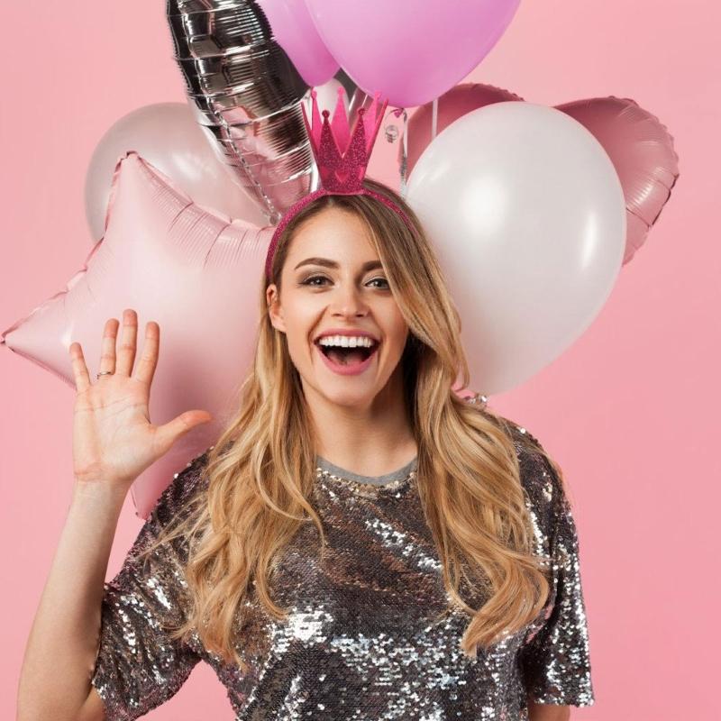 Sparkling Tiaras Crown Headband for Party Soft Padded Hairhoop Hair Accessory for Parties and Birthday Festival Hairband