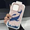 Чехол для телефона с принтом кита, подходит для iPhone 16 14 15 13 12 11 Pro Max 16Plus, силиконовый, противоударный, мягкий чехол