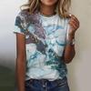 Fashion Printed Top Women's Short Sleeved Streetwear Summer Fashion Women's Casual Round Neck T-Shirts Women’s