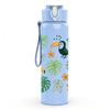 1PC Tropical Bird Leaf Plant 750ml Color Plastic Sports Water Bottle Leakproof Flip Straw Lid Suitable for Sports Office Home Use
