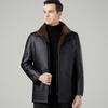 Genuine Leather Jackets for Middle-aged Men, Thickened Fur Mink Coats, Middle-aged and Elderly Winter Clothes, Nick Jackets for Dads
