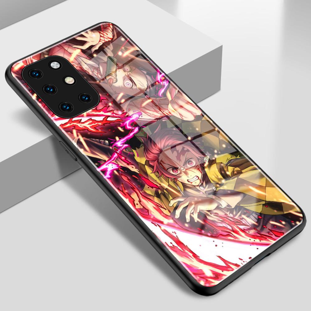 Anime Demon Slayer Tokitou Muichirou Phone Case For Oneplus9 9Pro 6 6T 7 7Pro 7TPro Nord Oneplus 8 8Pro 8T Tempered Glass Shell