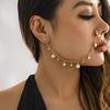 Ethnic Style Star Leaf Faux Pearl Tassel Chain Nose Jewelry Piercing Stud Earrings Nose Ring Nose Chain
